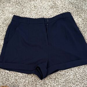 NWOT. Elegant High Waist Navy Women's Shorts